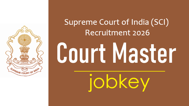 Supreme Court of India Court Master Online Form 2026-jobkey